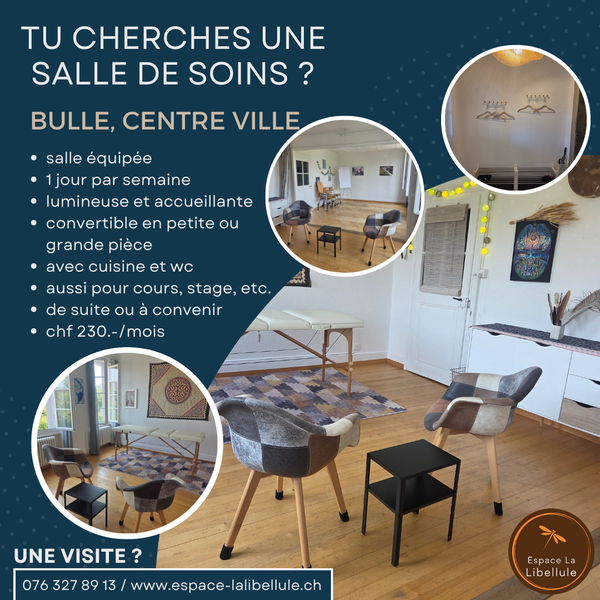 Salle de soin, 1 jour par semaine, Bulle centre-ville
